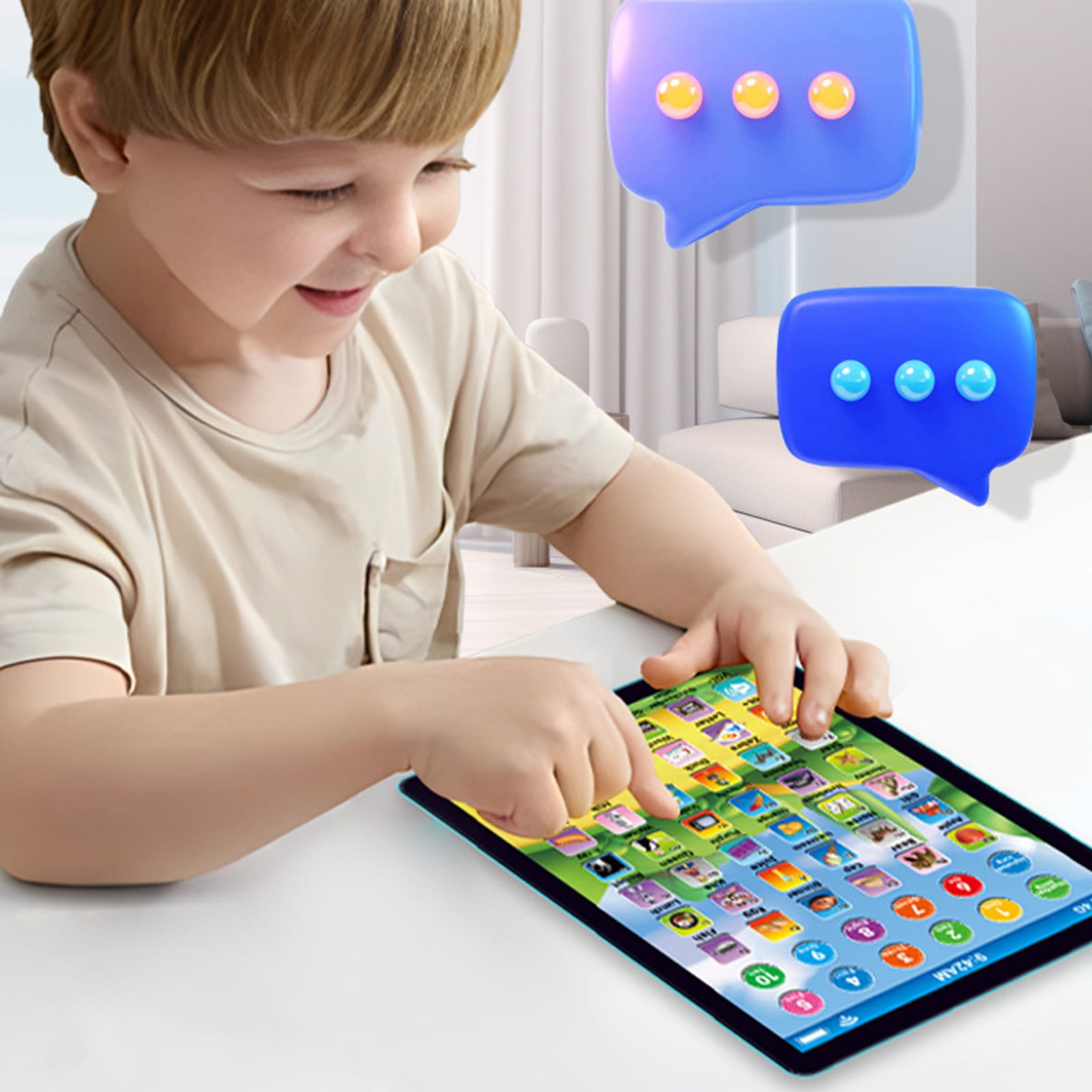 YHWJZYF Kid Tablet Toddler Learning Pad Interactive Toy with