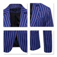 thumbnail image 4 of Mens Striped Wedding Party Slim Fit Casual Suit Jacket, 4 of 5