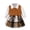 #0154-Coffee, variant on Girls Spring Preppy Set Long Sleeve Shirt Sleeveless Sweater Vest Plaid Skirt 3 Piece Outfit Uniform Wear for School Classroom Daily Activities