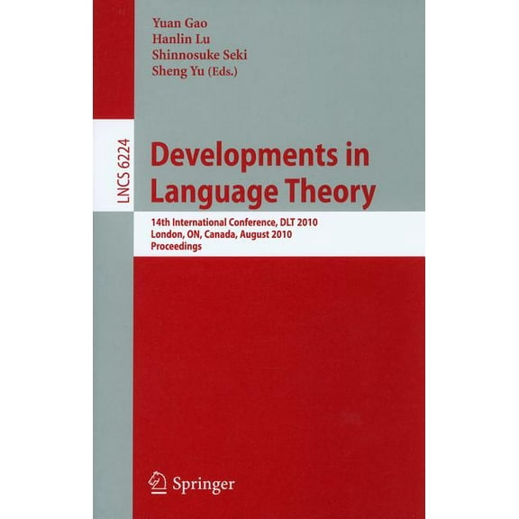 Developments in Language Theory, (Paperback)