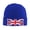 Blue, variant on Union Jack All Uk Flag Beanie Hat Men Women Warm Printed Cap Knit Beanies Hats Outdoor Winter Black