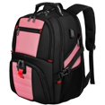 thumbnail image 1 of Mochila de viaje YOREPEK extra grande 50 L resistente al agua rosa, 1 of 9