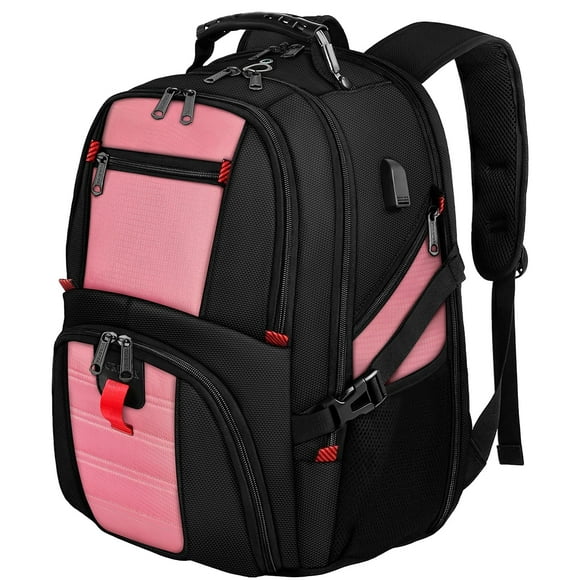 Mochila de viaje YOREPEK extra grande 50 L resistente al agua rosa