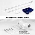 thumbnail image 2 of G128 Combo Pack: 6 Feet Tangle Free Spinning Flagpole (Silver) Alaska AK State Flag 3x5 ft Printed 150D Brass Grommets (Flag Included) Aluminum Flag Pole, 2 of 8