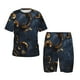 thumbnail image 1 of Balery Elegant Gold Scrollwork Conjunto de Pijama Infantil de Manga Corta con Estampado – Ropa de Dormir de Algodón Suave-Large, 1 of 6