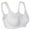 White, variant on Curyon Womens Front Closure Wireless Unpadded Back Support Posture Plus Size Bra,48DD