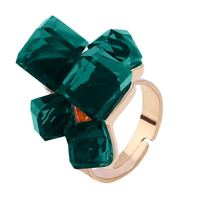 Fashion Crystal Ring Square Zircon Ring Magic Zirconia Opening Adjustable RingThe Best Gift for A Loved One