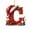 C, variant on 26 Letters Christmas Tree Ornament – Personalized Acrylic Alphabet Decoration with Santa Hat – DIY Xmas Hanging Pendant for Home, Tree, Wreath, or Gifts