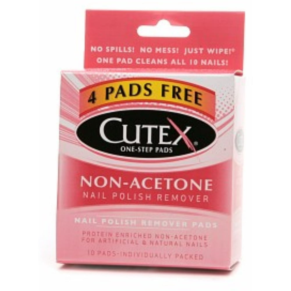 Cutex Nail Polish Remover Pads, NonAcetone 10 ea (Pack of 6) Walmart