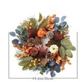thumbnail image 3 of Mupvlun Pretty Artificial Fall Wreaths for Front Door, Thanksgiving Garland, Rustic Farmhouse Wreaths for Indoor Outdoor Home Decoration Blue, 3 of 8