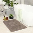 thumbnail image 6 of REGALWOVEN Rubber Backing Non Slip Quick Dry Bath Mat, Absorbent Machine Washable Bath Carpet Bath Rug Brown 20" x 32", 6 of 7