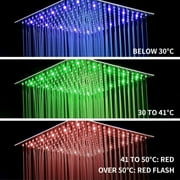 16 ‘ سقف رأس دش Led / جدار حامل كروم بخاخ مربع مطر أولتراثين تاب
