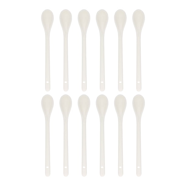 12 PCS Cerámica Coloque Café Café Práctico Conmovedor Cuchara Helado Cucharas