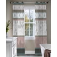 thumbnail image 4 of Grey Stripes Abstract Sheer Curtains 63 Inch Length 2 Panels Set for Living Room/Bedroom, Geometric Spring Flowers Country Kitchen Curtains Grommet Semi-Sheer Curtains Window Treatments 42"x63"x2, 4 of 7