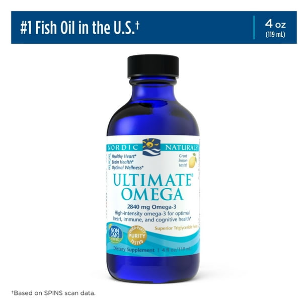 Nordic Naturals Ultimate Omega Liquid, 2840 Mg Omega3s, Fish Oil, 4 Fl