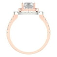 thumbnail image 4 of Halo Engagement Ring for Women - 2.62ct Moissanite in 18K Rose/White Gold Promise Ring, 4 of 6
