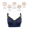thumbnail image 3 of Sugar Candy CRUSH Wireless Nursing Bra (for F-K Cups), Maternity Seamless Breastfeeding Bralette, Denim, Large, 3 of 6