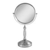 Zadro 9” W x 16" H Round Non-Lighted Makeup Mirror 10X 1X Magnifying Makeup Mirrors Rotating Head Makeup Mirror for Desk