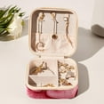 thumbnail image 6 of Rose Travel Portable Square Organizer Box: Earring Organizer & Jewelry Display for Girls and Women, 6 of 6