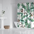 thumbnail image 2 of Ensemble de Rideaux de Douche avec Encliquetage, Feuilles Vertes Jardin Style Classique (4) Rideaux de Douche Réutilisables Doublure de Douche, Rideau de Bain Chic Contemporain en Polyester, 72x72 Pouces, 2 of 4