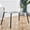 Black+Transparent, variant on Modern Minimalist Rectangular Tempered Glass Dining Kitchen Table with Metal Legs Easy Clean Glass Tabletop for 4-6 Dining Room, Living Room, Office, Can be Used as Desk