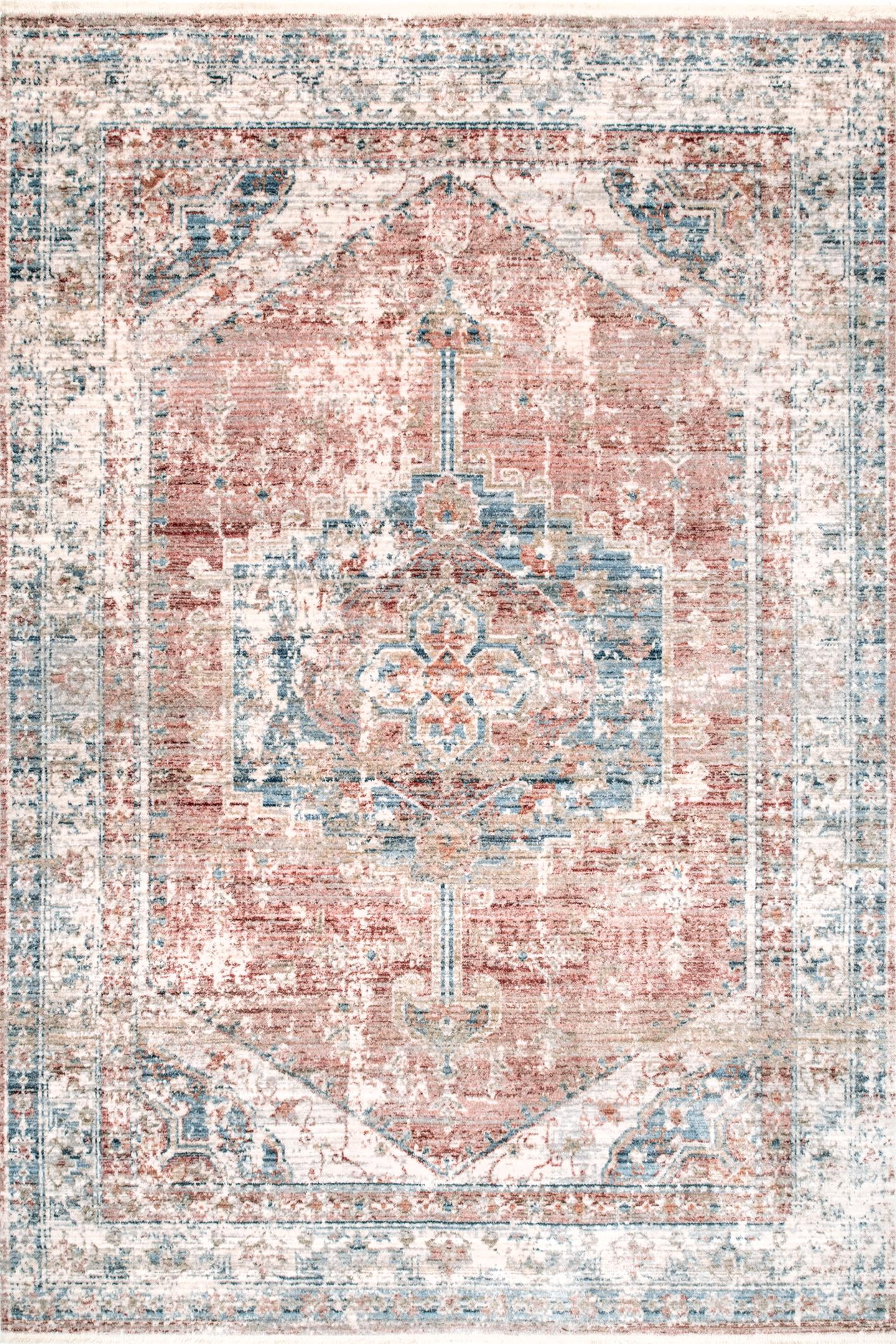 nuLOOM Zest Mottled Mast Medallion Area Rug, 4' x 6', Beige