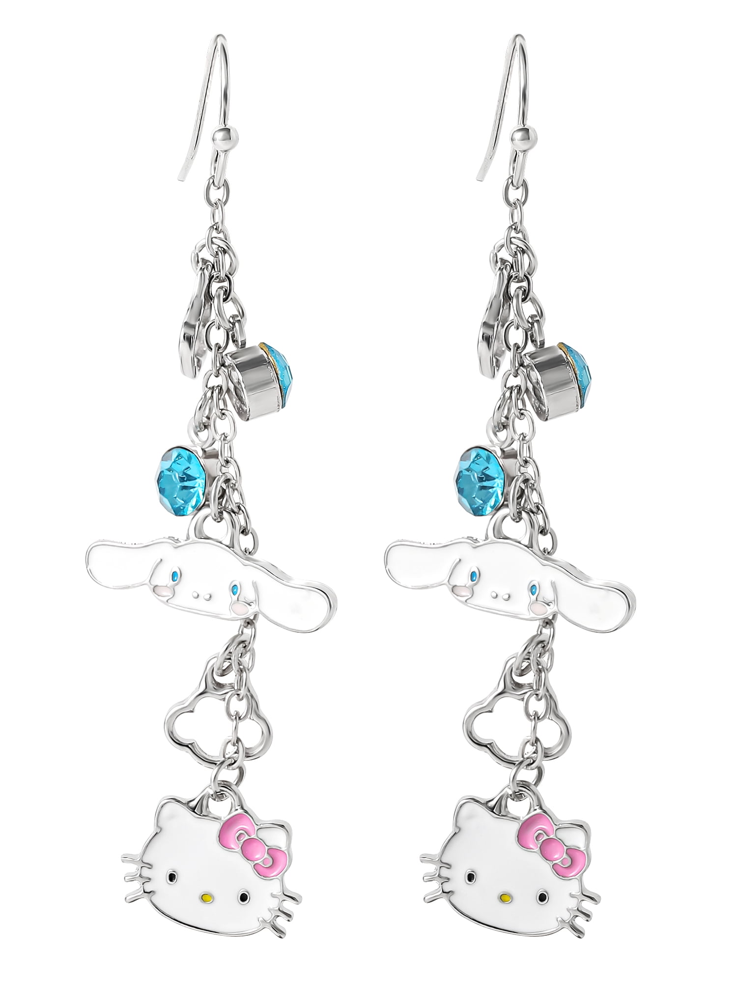 Sanrio Hello Kitty & Friends Earring Set, 4 Pairs of Stud and Decorative Styles