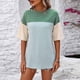 thumbnail image 1 of Fiudx Ofertas Del Día Camisetas Holgadas de Manga Corta Coloridas con Cuello Redondo Nuevas de Verano para Mujer, 1 of 6