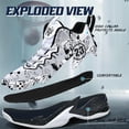 thumbnail image 2 of BINQER Zapatillas de baloncesto de caña alta for hombre con amortiguación de malla transpirable y suela antideslizante., 2 of 6