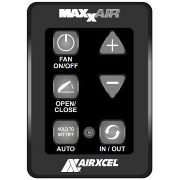 MaxxAir Ventilation Solutions 00A03650K Roof Vent Remote Control Black
