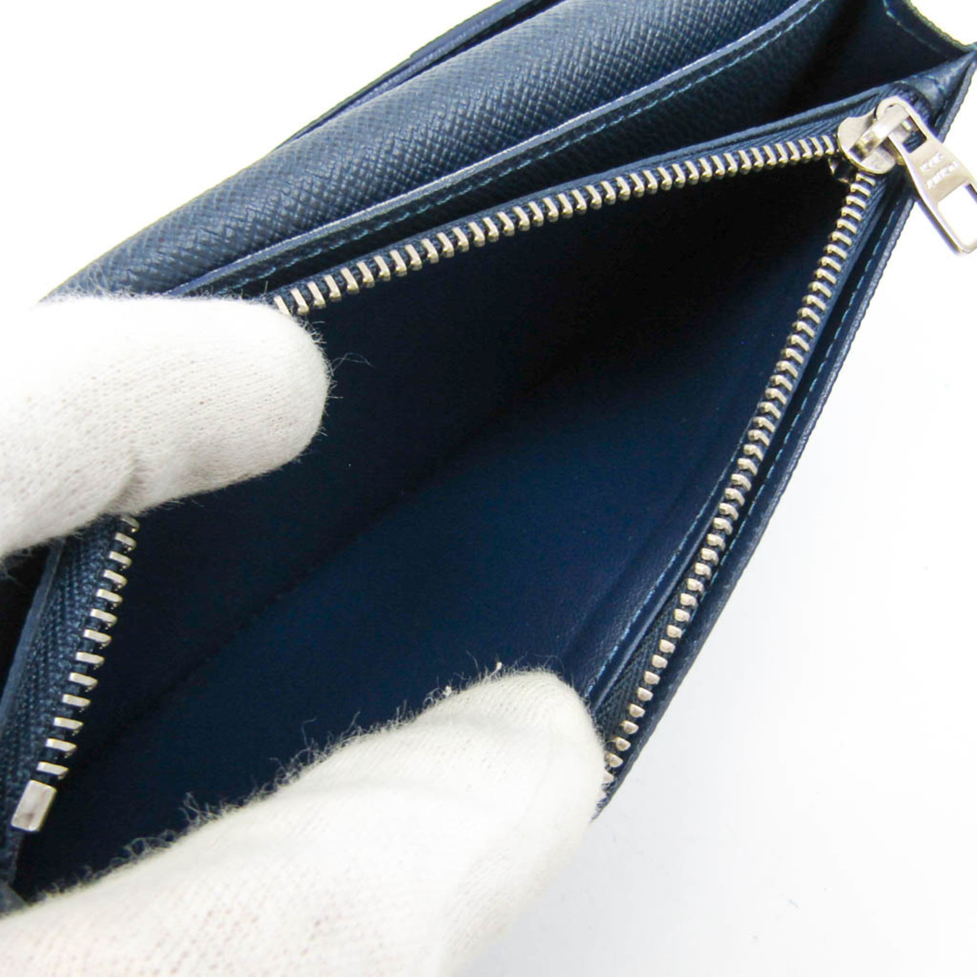 Pre-Owned Louis Vuitton Taiga Zippy Organizer NM M30056 Men's Taiga Leather  Long Wallet (bi-fold) Noir (Good) 
