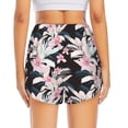 thumbnail image 4 of Fotbe Orchids Flowers Womens High Waist Running Shorts Athletic Workout Quick Dry Shorts for Women with Pockets Gym Yoga Summer Shorts-, 4 of 9