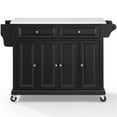 thumbnail image 3 of Crosley Furniture Wood Granite Top Kitchen Cart in Black/White, 3 of 13