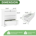 thumbnail image 3 of Locking Metal Lateral Filing Cabinet, Home Office Storage Cabinet for Hanging Files Letter/Legal/F4/A4, 3 of 12