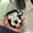 thumbnail image 6 of White And Black Flower Plush Earphone Case Cover For Airpods 3rd/Pro/1st/2nd Gen, 6 of 8
