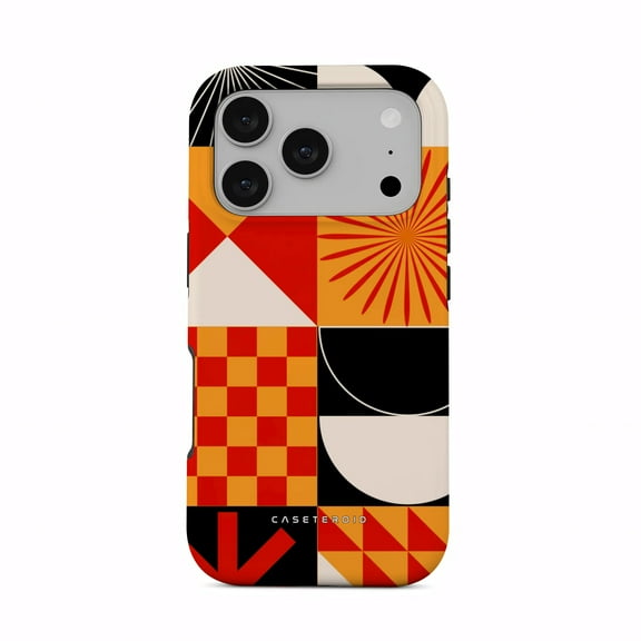 CASETEROID Tough Case for iPhone 17 Pro – Dual-Layer Protection, Shockproof [Compatible with MagSafe] – Eclectic Mosaic Case