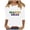 White, variant on Women's Mardi Gras Shirts Carnival Printed 3/4 Sleeve Casual Round Neck Loose T-shirt Gray M