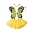 thumbnail image 2 of YOUYEDIAN Princess Tulle Tutu Skirt Sets, Include Headband, Wand, Butterfly Fairy Wing, Skirt (Yellow, One Size), 2 of 4