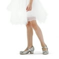 thumbnail image 2 of Kushyshoo Silver Girls Dress Shoes Mary Jane 1.5in Low Heel Wedding Party Princess 12M, 2 of 7
