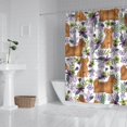 thumbnail image 2 of Yorkie Dog and Flower Florals Shower Curtain 84"x72" ,Bathroom Decorative Shower Curtains Set with 12 Hooks,Modern Waterproof Washable Shower Curtain, 2 of 6