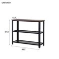 thumbnail image 2 of MOBICIA Industrial Console Table, Hallway Table with 2 Mesh Shelves, Side Table and Sideboard, Living Room, Corridor, Steel Rustic Ideal For Kitchen Living Room Home Office Or Apartment Brown and Blac, 2 of 7