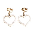thumbnail image 2 of Pendientes de mujer con hebilla de perlas Pendientes colgantes de mujer Pendientes de perlas de imitación blancas chapadas en oro moda, 2 of 6