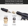 thumbnail image 4 of High Pressure Washer 1/4 Quick Connector Water Gun Nozzle Union Quick Plug Foam Kettle Changeover Quick Connect Accessories, 4 of 5