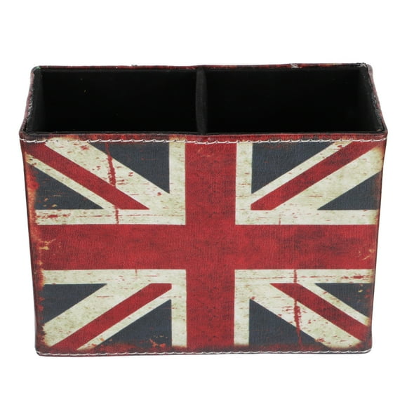 KAKOWELY Organizador multifuncional de cuero sintético para accesorios de oficina (bandera)