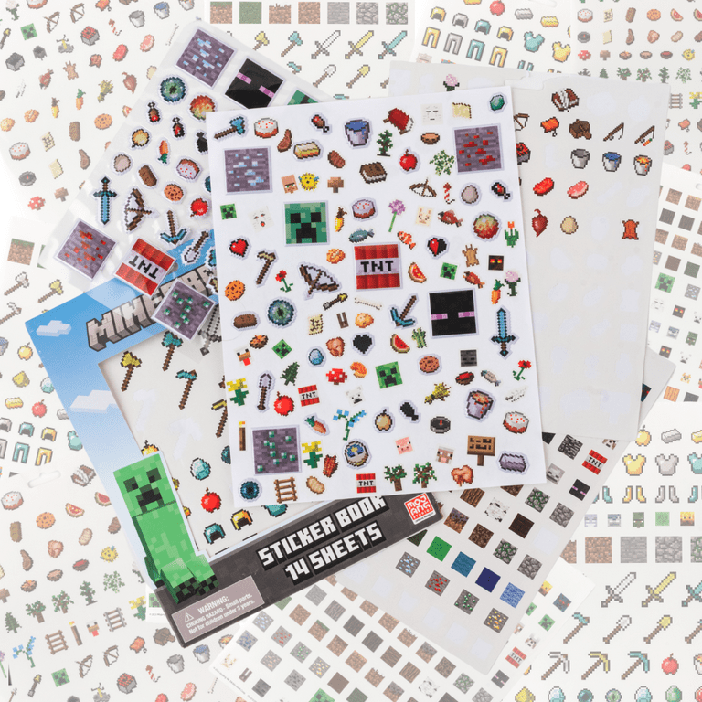 Innovative Designs, LLC Minecraft Raised Sticker Sheet – 1 Puffy