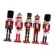thumbnail image 4 of Figuras de Cascanueces de Navidad, soldado, decoración navideña, estatuas coleccionables para recuerdos de fiesta, estante para el hogar, 5 uds., 4 of 9