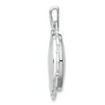 thumbnail image 4 of Sterling Silver Rhodium-Plated 21X16Mm Floral Oval Locket, 4 of 4