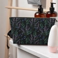 thumbnail image 5 of Picia Lavender Flowers Printed Leather Travel Toiletry Bag,Cosmetic Organizer, Makeup Travel Bag, Durable Travel Pouch, Compact Toiletry Bag, Travel Accessories, 5 of 6