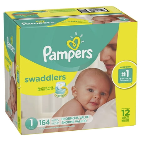 Pampers Swaddlers Newborn Diapers Size 1, 164 Count ...
