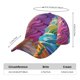 thumbnail image 2 of Fotbe Rainbow Melting Ice Cream Gorro Clásico de Béisbol, Gorra Ajustable con Broche Snapback, Gorro de Exterior de Algodón Suave, 2 of 6